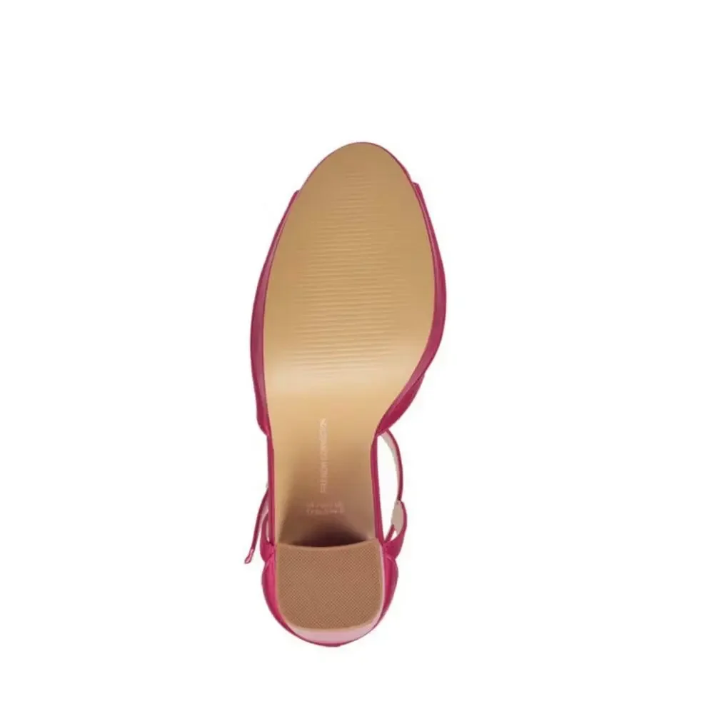 New French connection Taryn pink satin platform heels sz 6.5